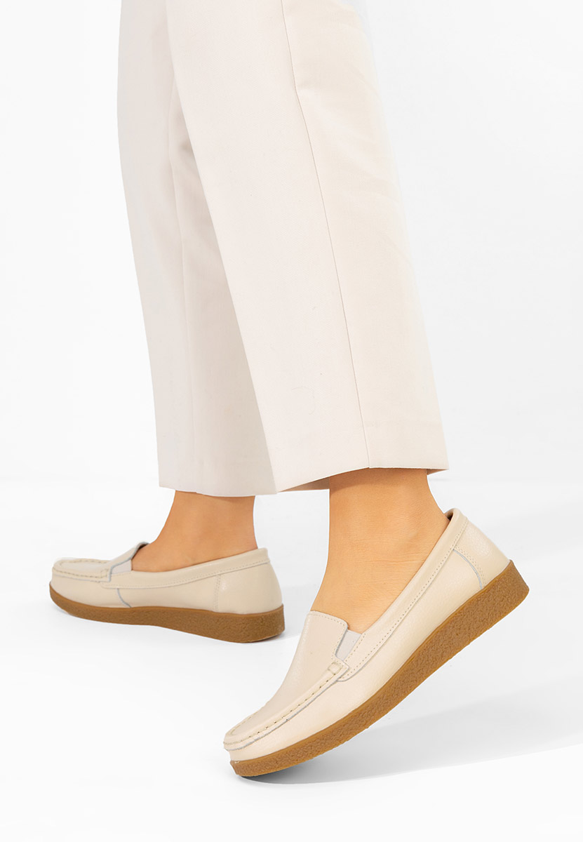 Mokasinke od prirodne kože Nerida bež