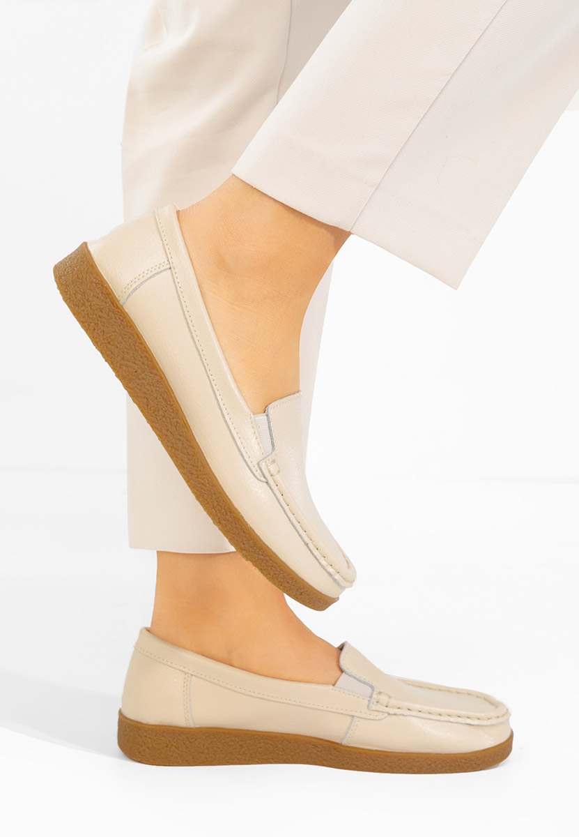 Mokasinke od prirodne kože Nerida bež