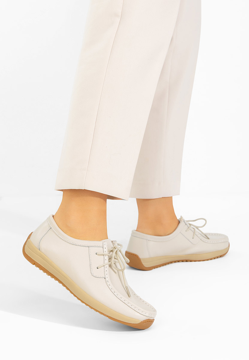 Mokasinke od prirodne kože Solenia bež