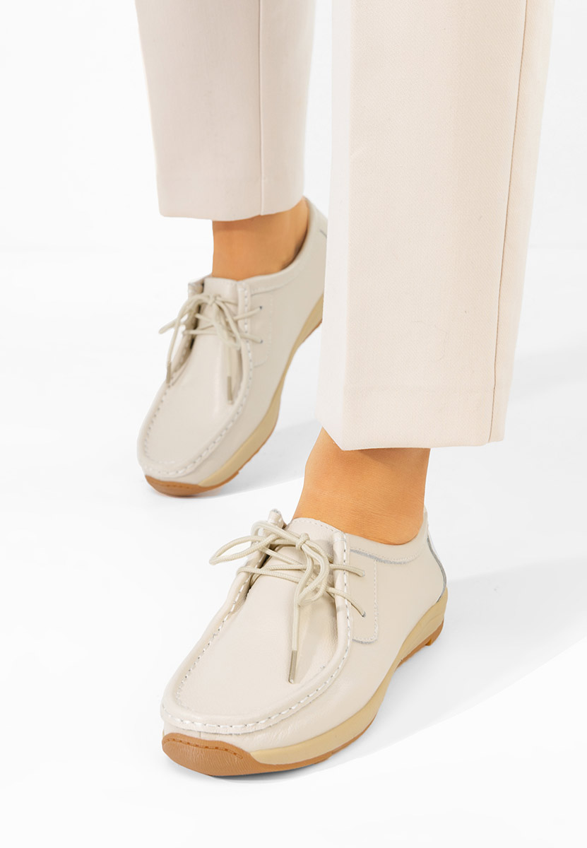 Mokasinke od prirodne kože Solenia bež