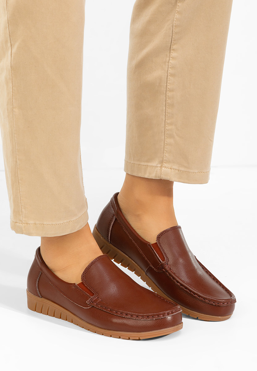 Mokasinke od prirodne kože Panoma braon