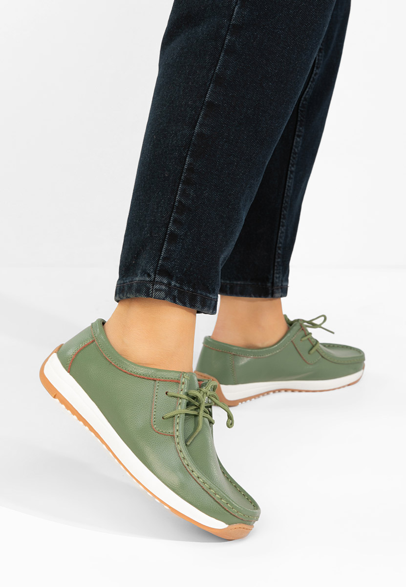 Mokasinke od prirodne kože Solenia zeleno