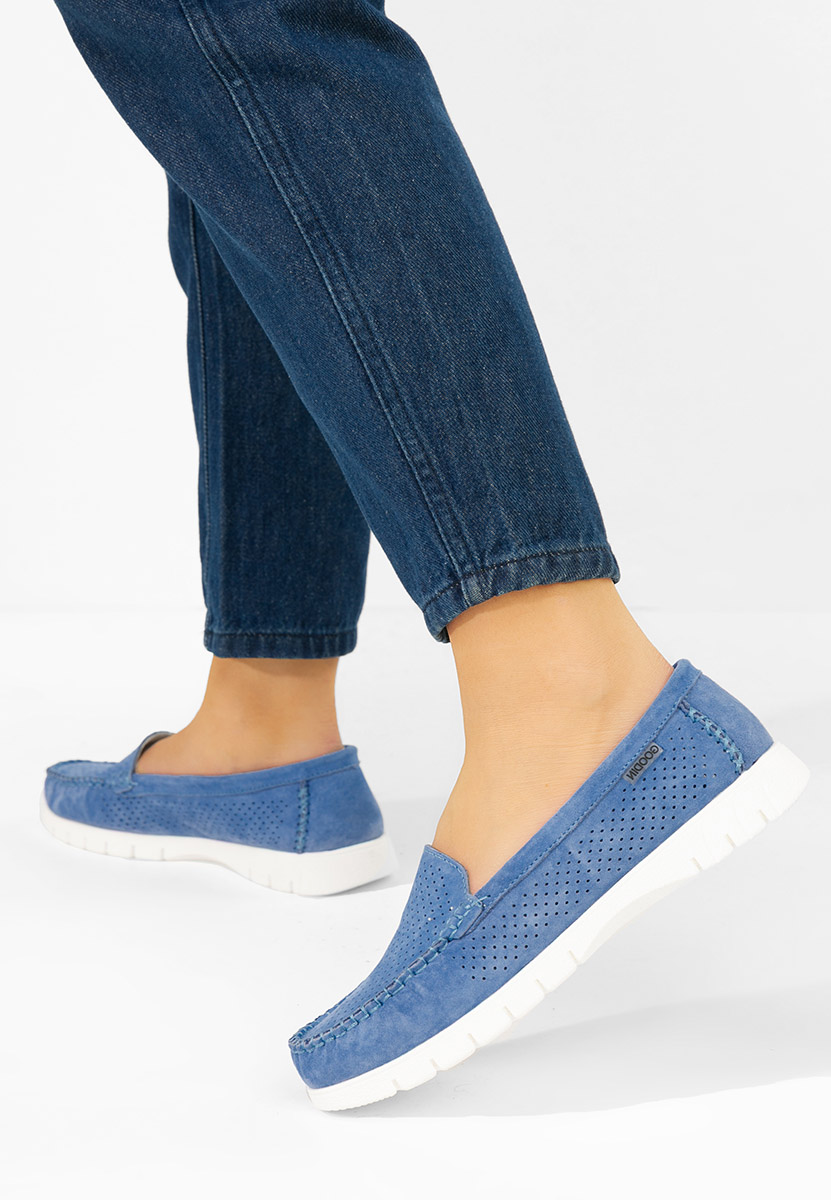 Mokasinke od prirodne kože Irsaia plavi