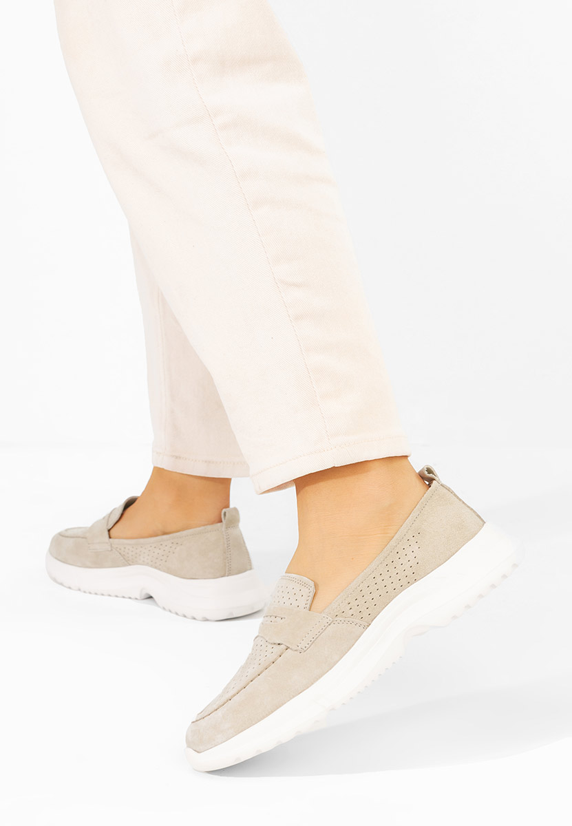 Mokasinke od prirodne kože Raluka bež