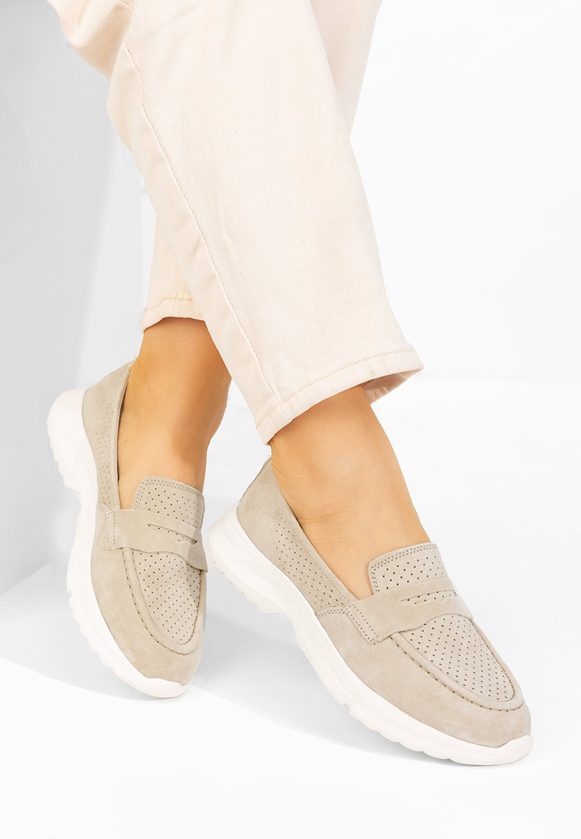 Mokasinke od prirodne kože Raluka bež