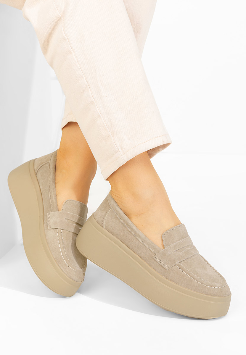 Mokasinke od prirodne kože Enissea bež