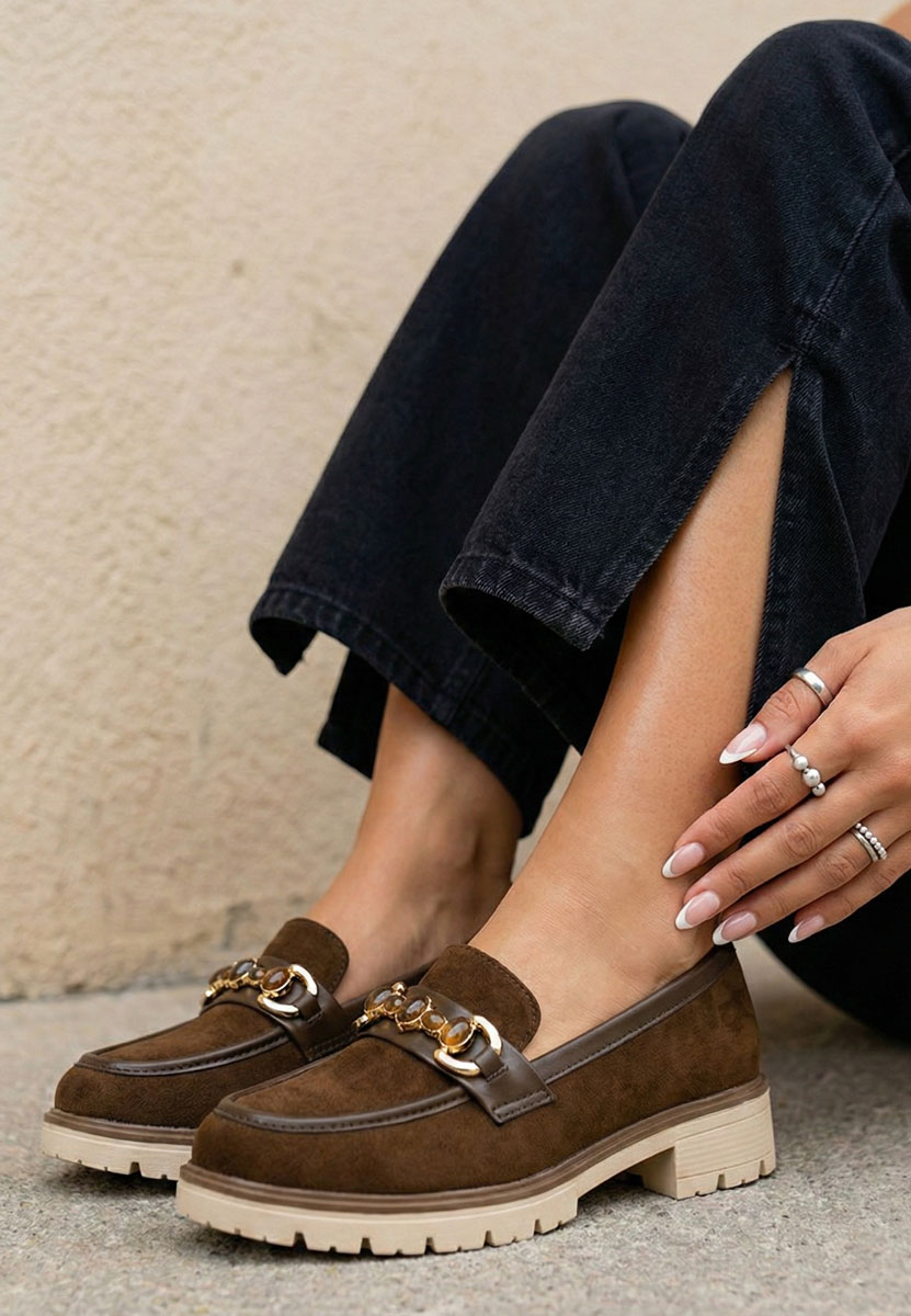 Ženske mokasinke Amberlin braon