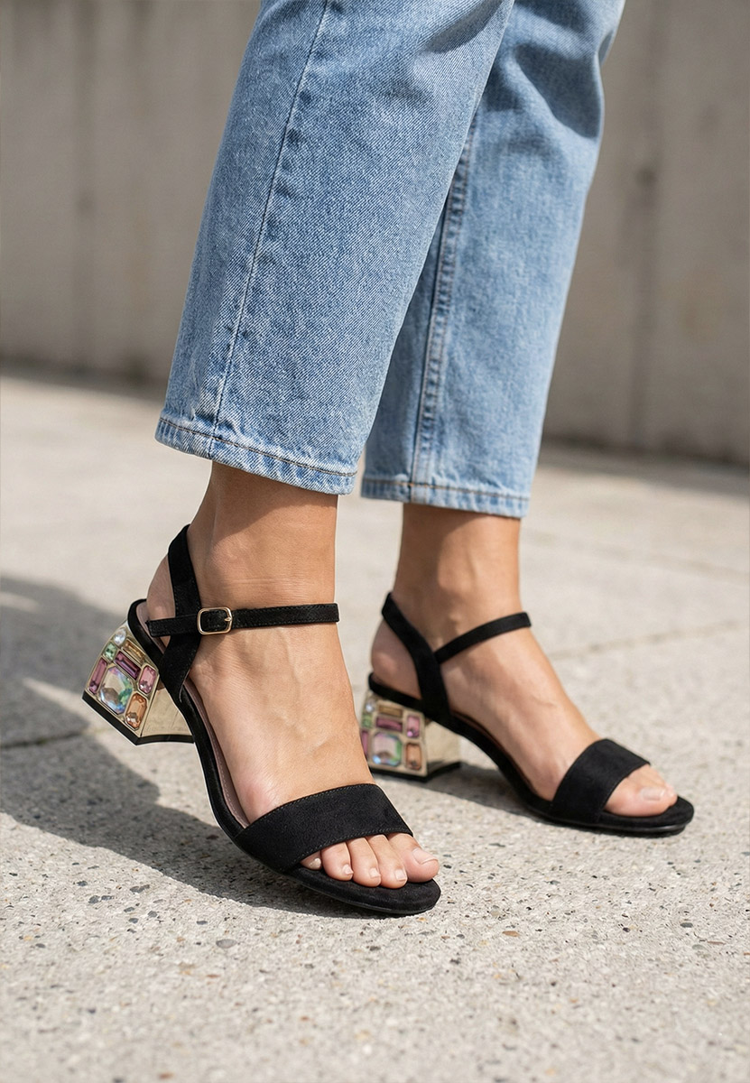 Sandale s petu Adreena crno