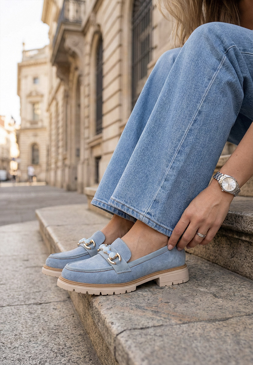 Ženske mokasinke Amberlin plavi