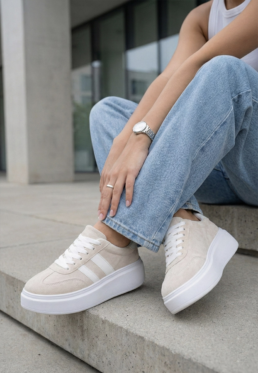 Tenisice sa platformom Semana bež