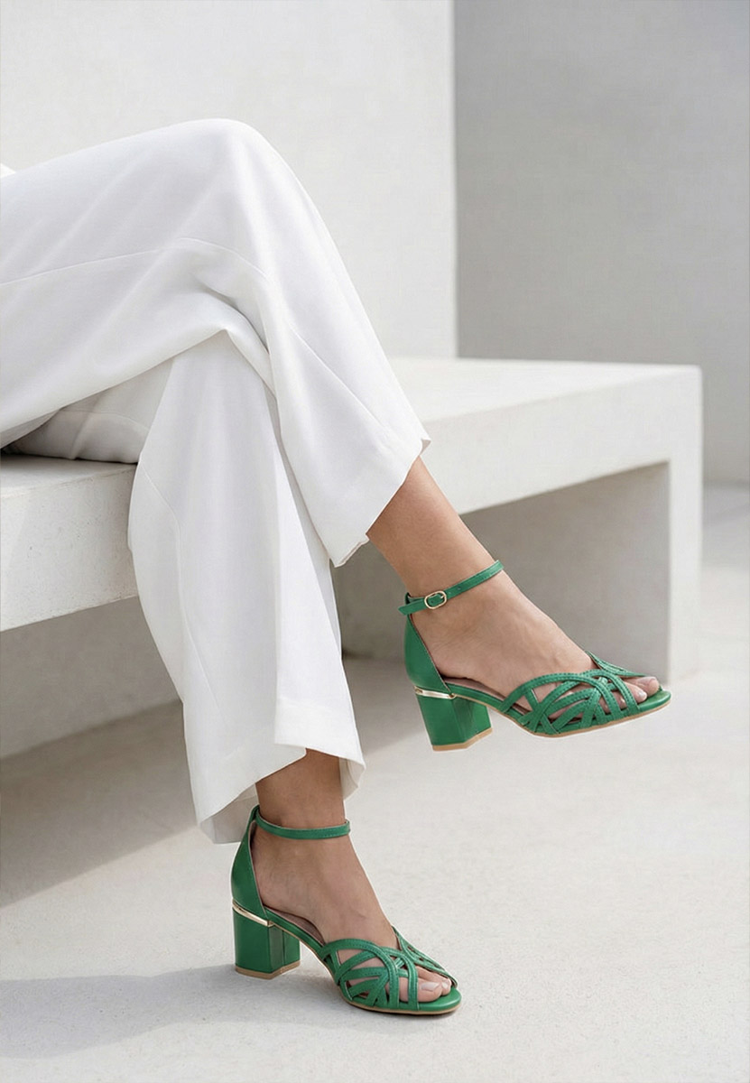 Sandale s petu Luigina zeleno