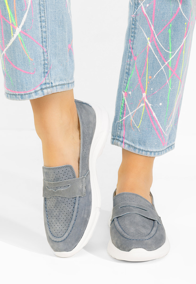 Mokasinke od prirodne kože Raluka sivo