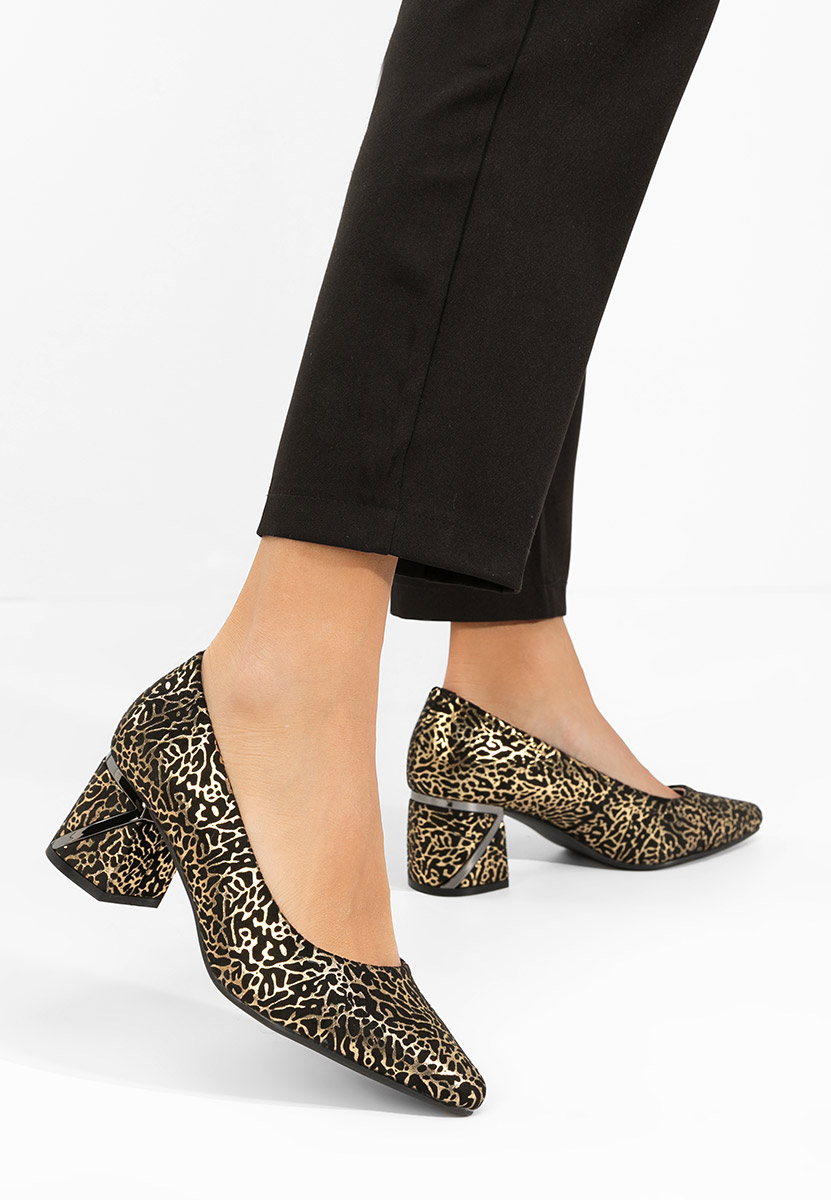 Kožne cipele na petu Esperanta crno