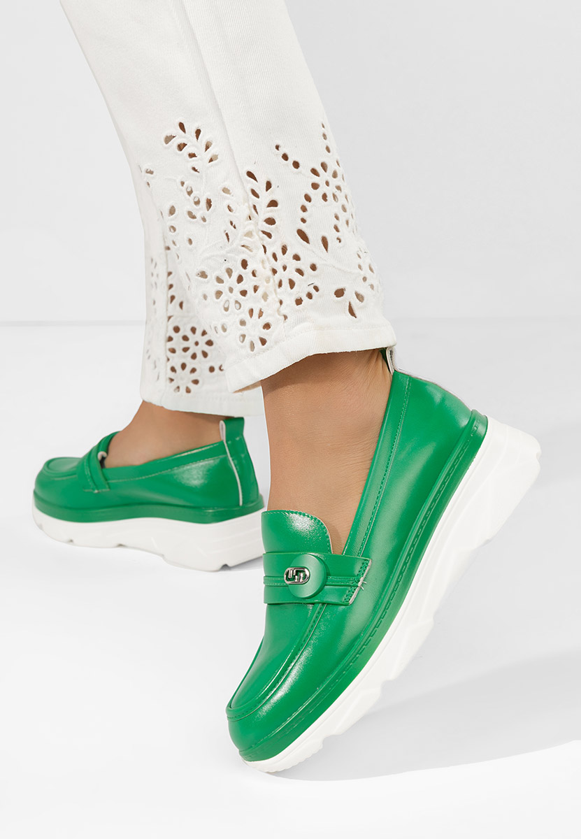 Mokasinke na punu petu Anhelica zeleno