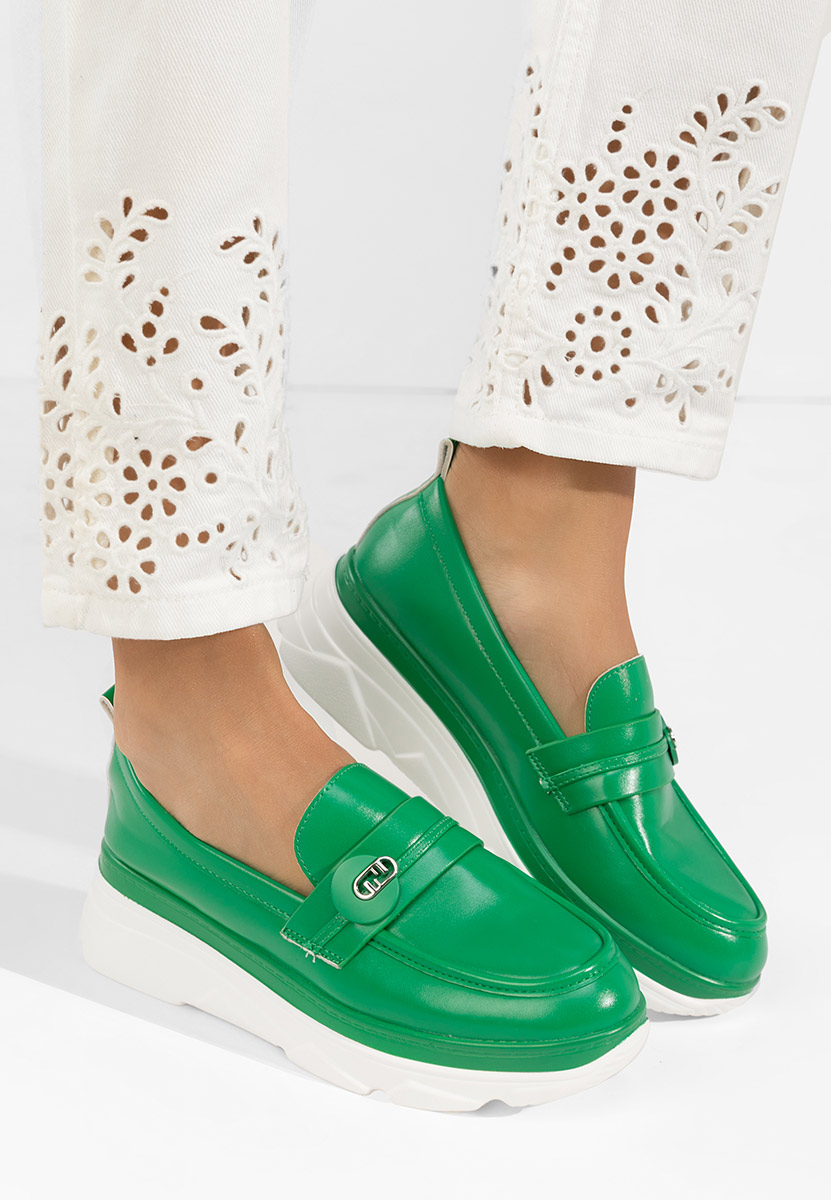 Mokasinke na punu petu Anhelica zeleno