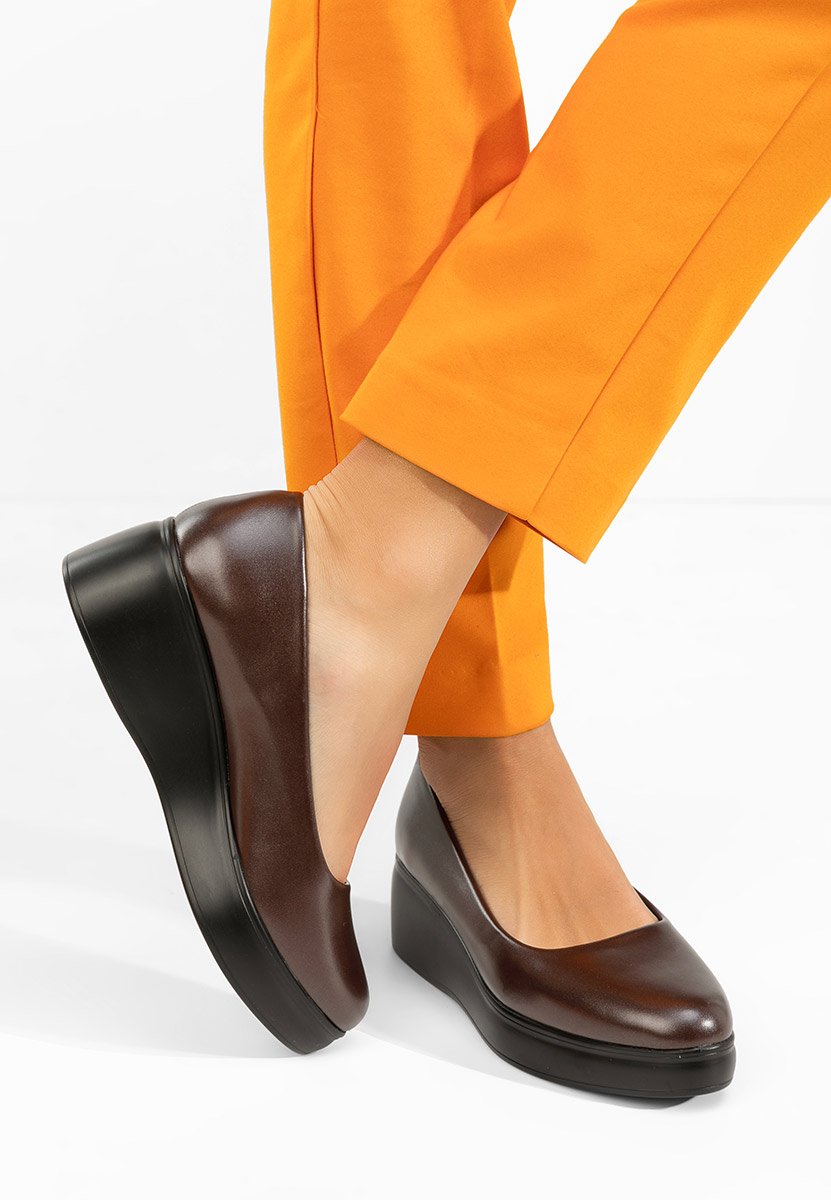 Cipele s platformom Milanca vinsko crvena