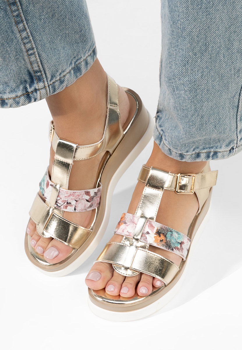 Sandale s platformom Anastasis zlatno