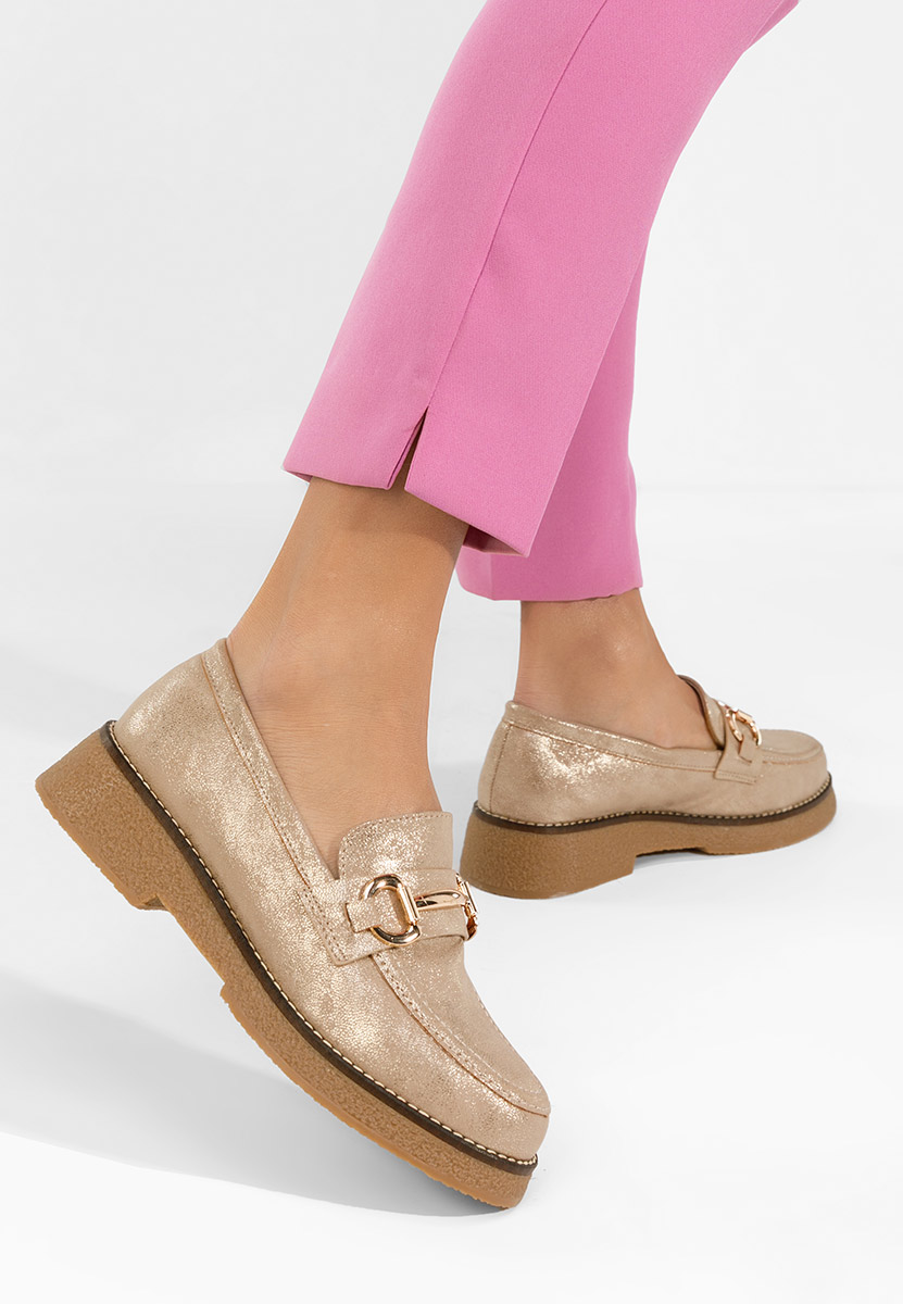 Ženske mokasinke Ylenia zlatno