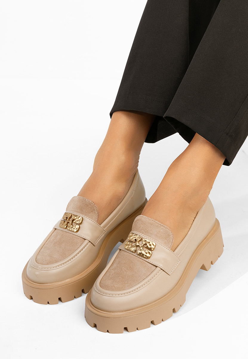 Mokasinke ženske Karamela kaki