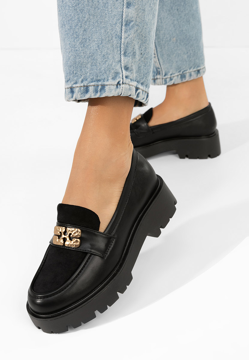 Mokasinke ženske Karamela crno