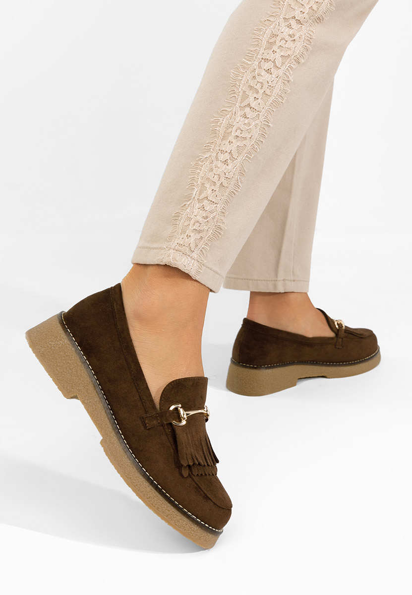 Ženske mokasinke Kemily braon