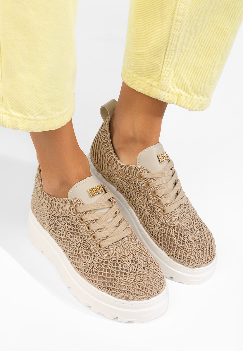 Tenisice sa platformom Rossela kaki