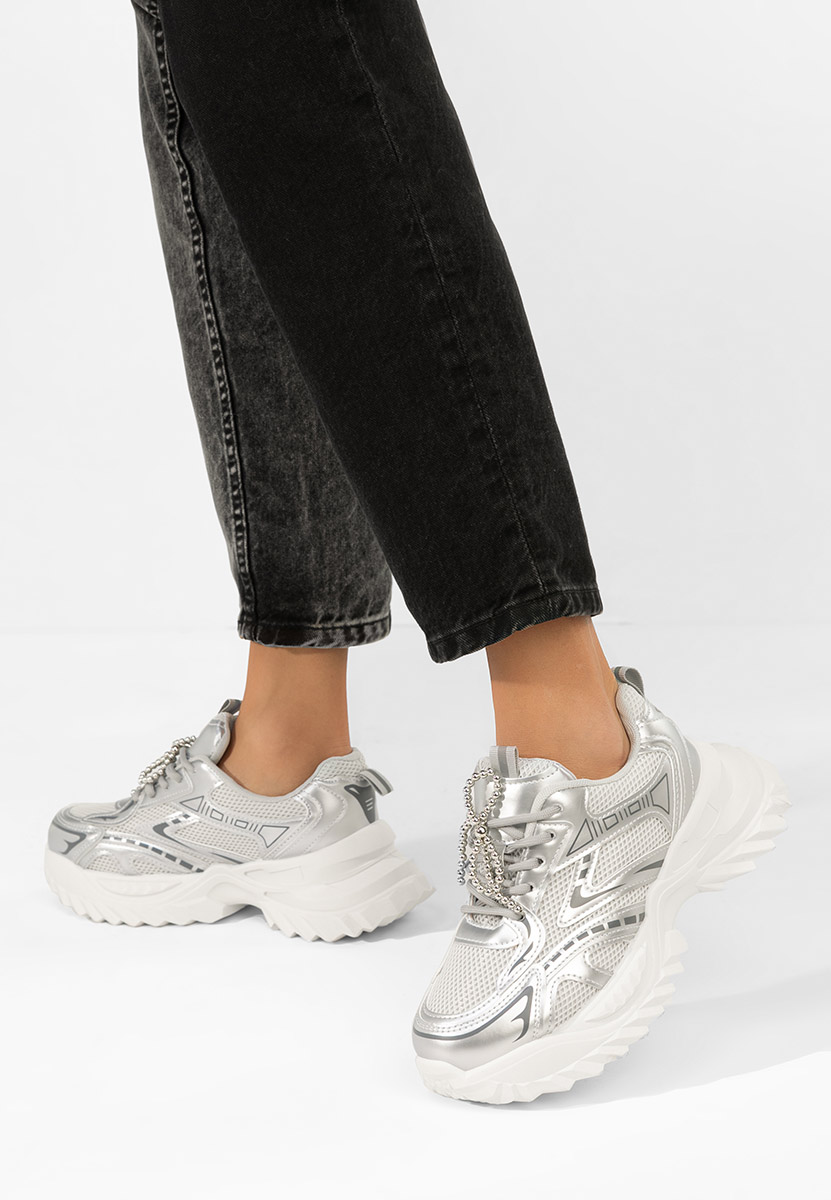 Ženske sneakers Eudoria srebrno