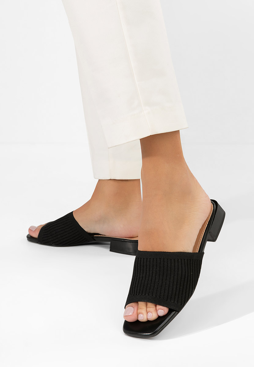 Papuče s petu Alinia crno