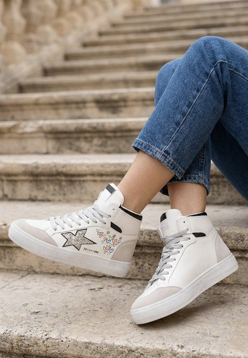 High-Top Sneakers Morella bijele
