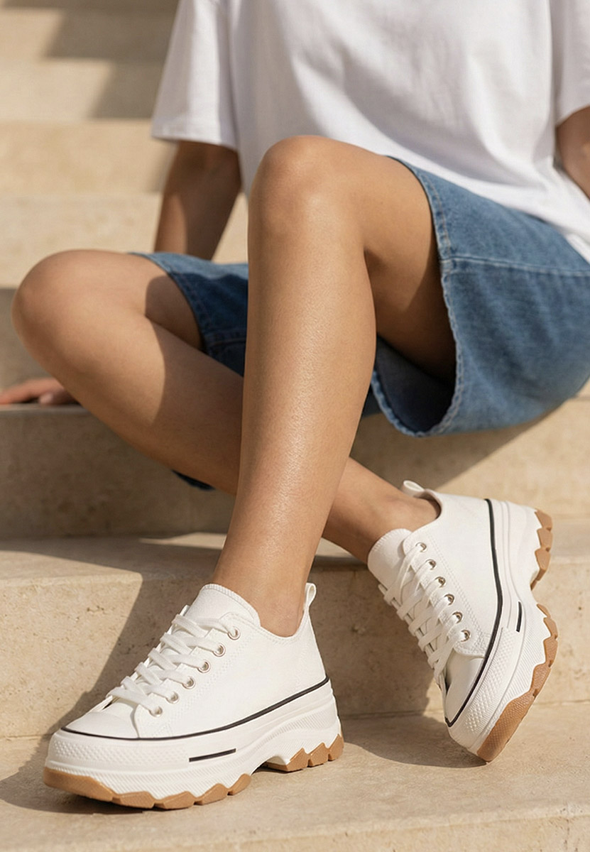 Tenisice s Platformom Raviana V4 bijele