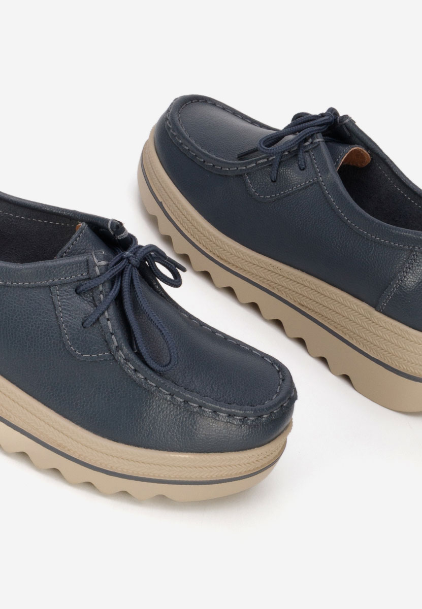 Mokasinke na punu petu Evelinia V2 plavo navy