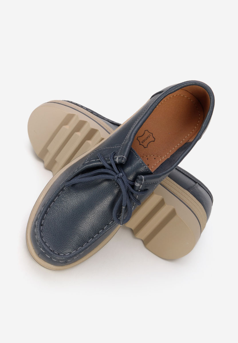 Mokasinke na punu petu Evelinia V2 plavo navy