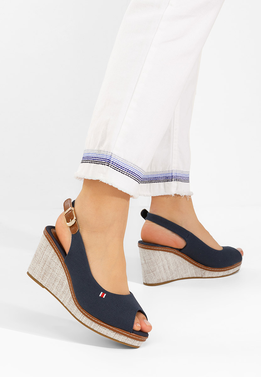 Sandale s platformom Carolla plavo navy