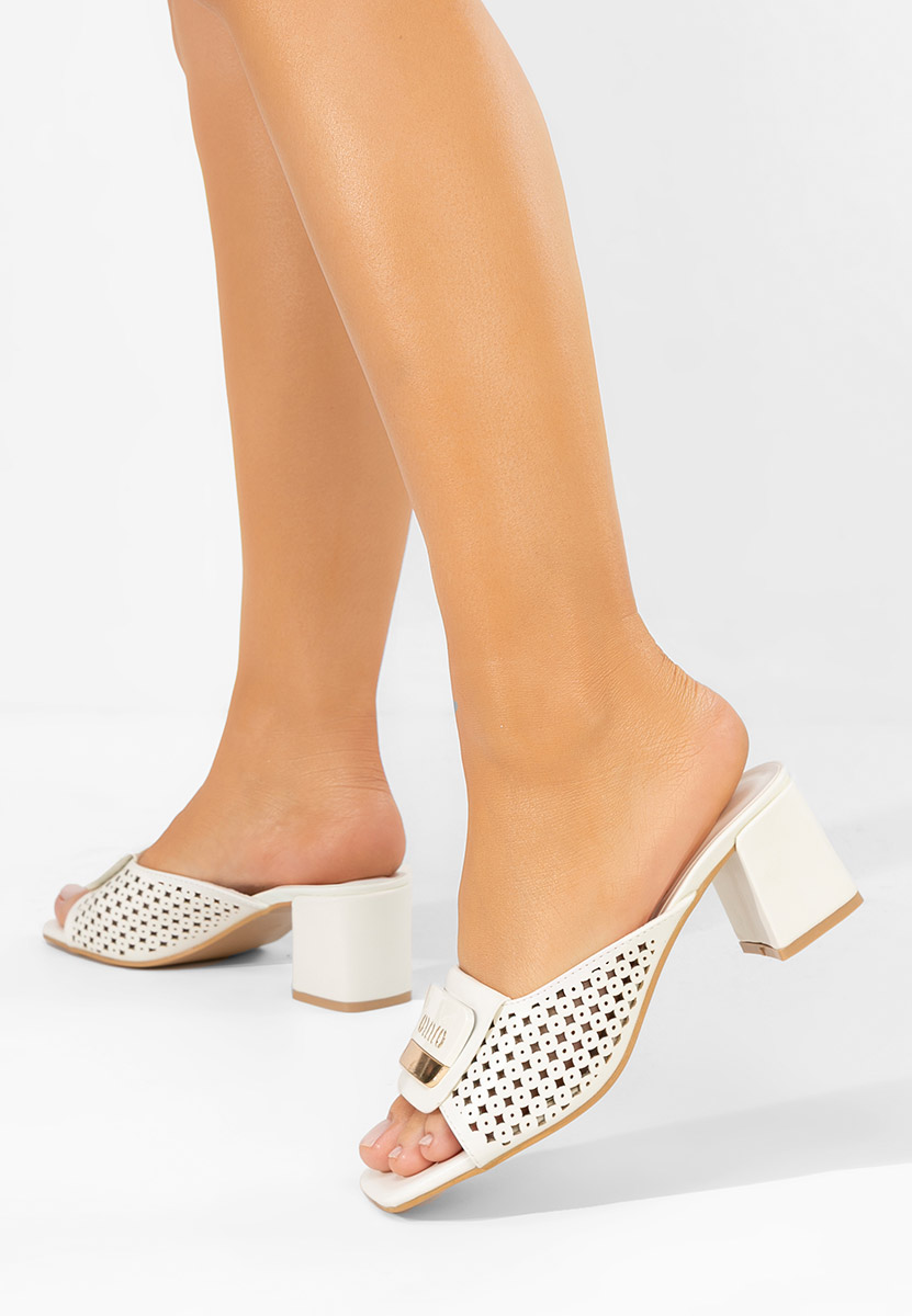 Papuče na petu Carmenia bijele