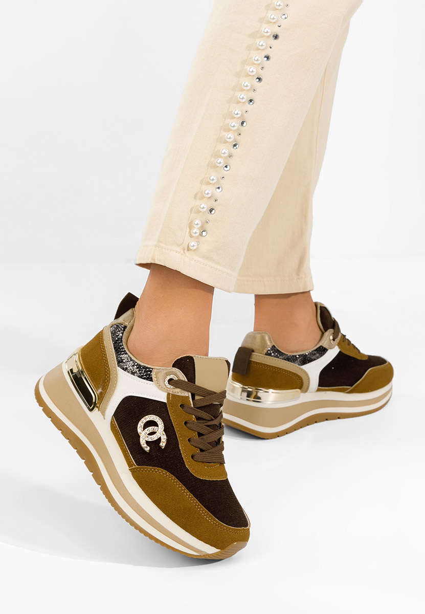 Tenisice sa platformom Liliza braon