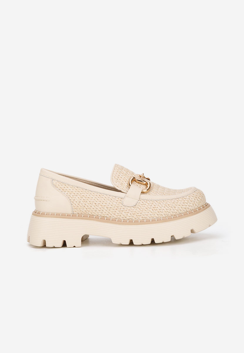 Mokasinke od prirodne kože Yolandia bež