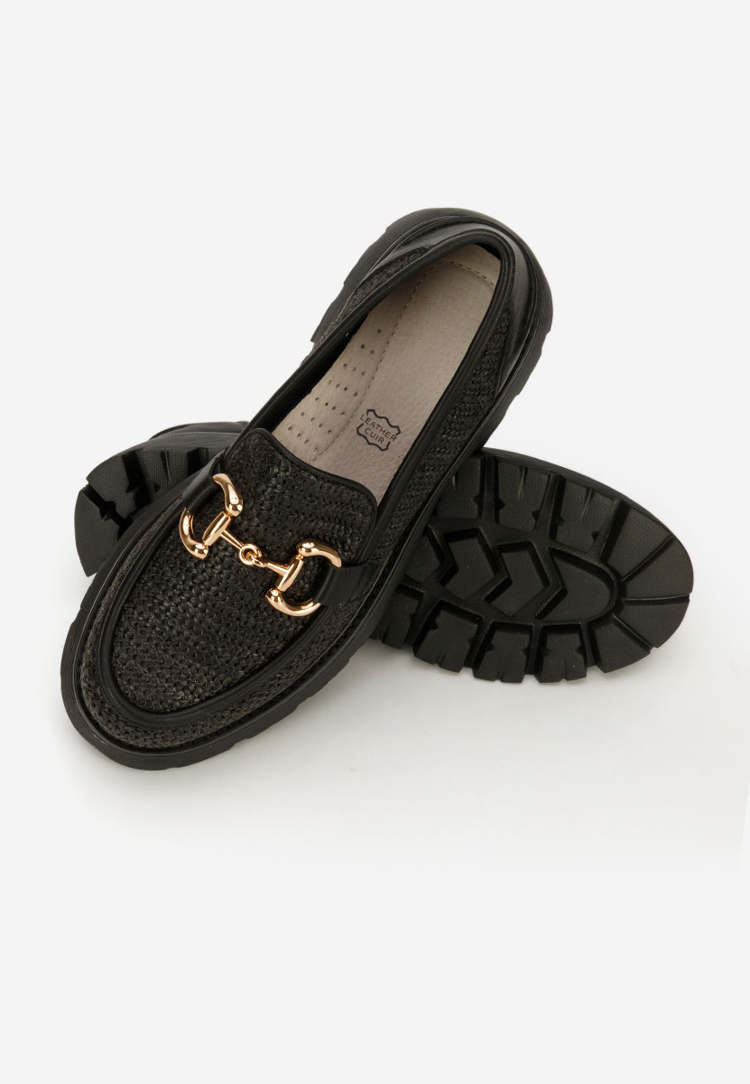 Mokasinke od prirodne kože Yolandia crno