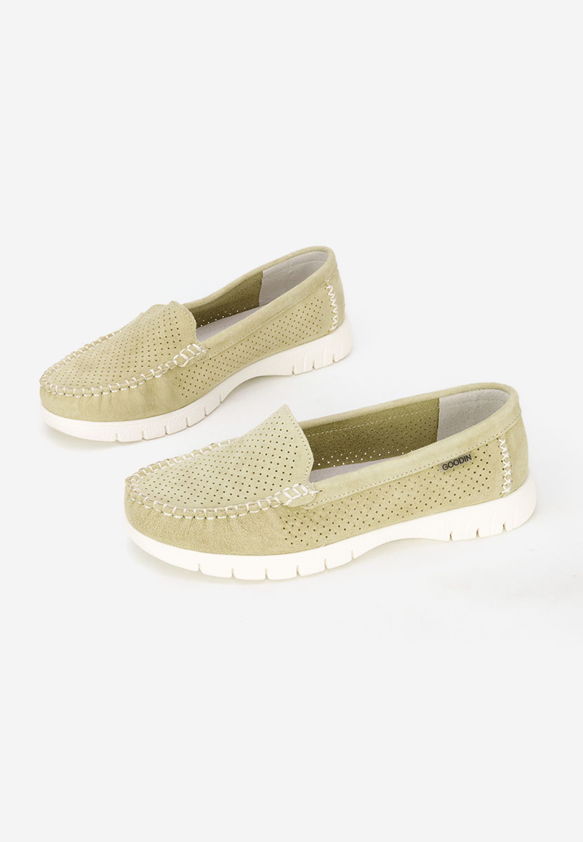 Mokasinke od prirodne kože Irsaia zeleno