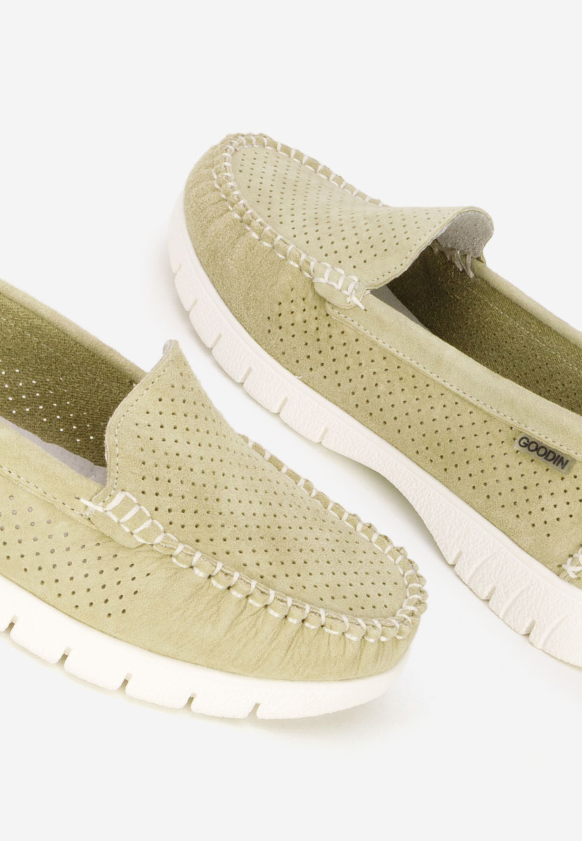 Mokasinke od prirodne kože Irsaia zeleno