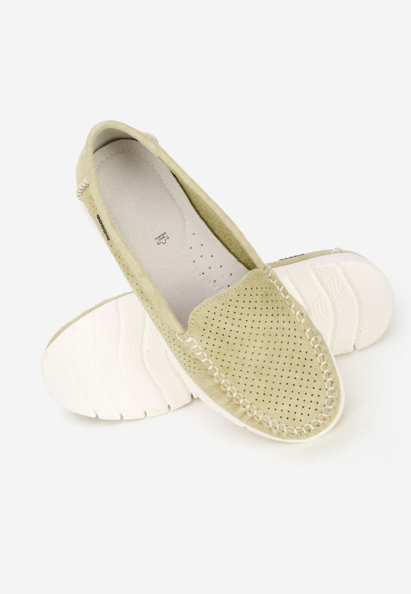 Mokasinke od prirodne kože Irsaia zeleno