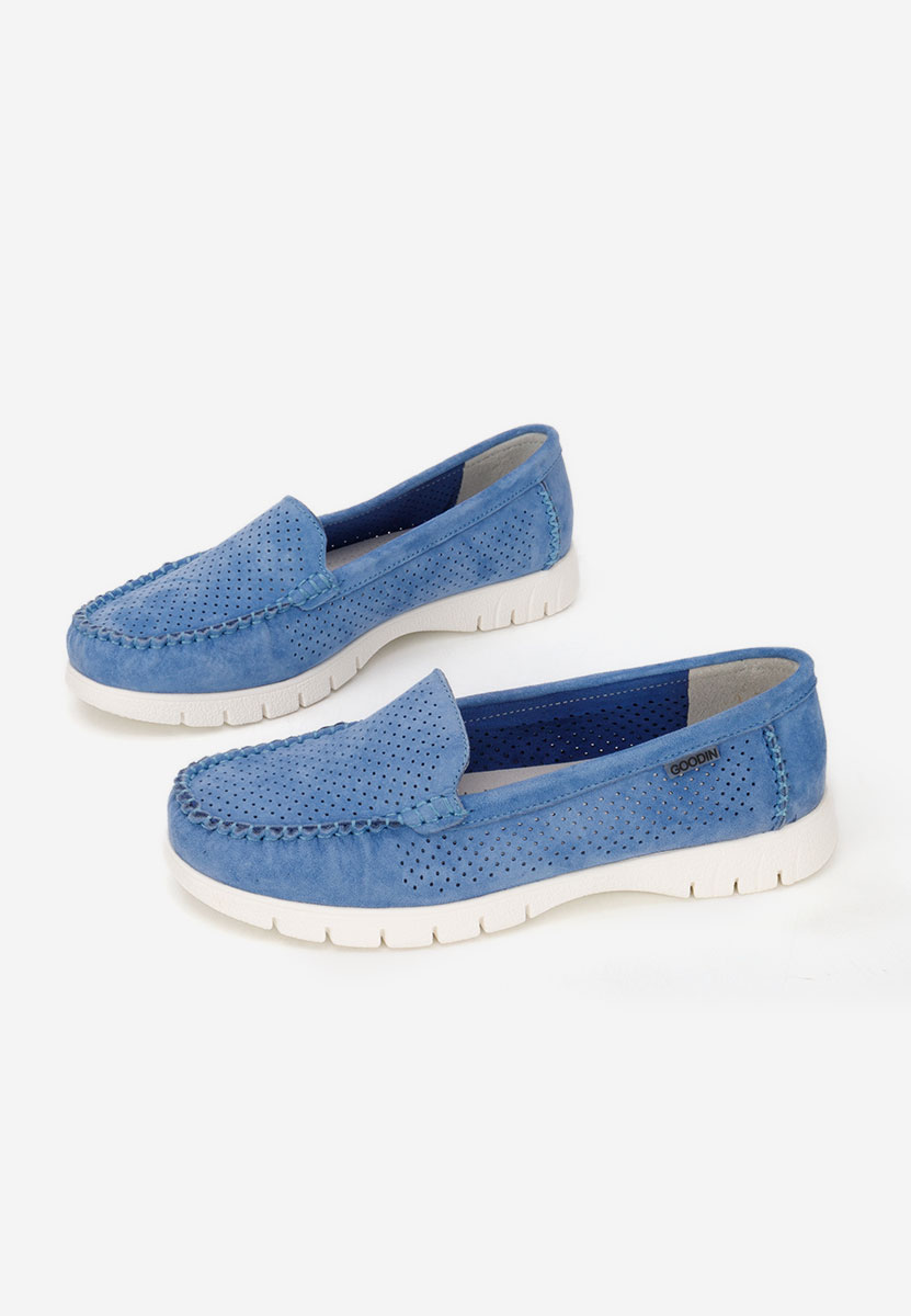 Mokasinke od prirodne kože Irsaia plavi