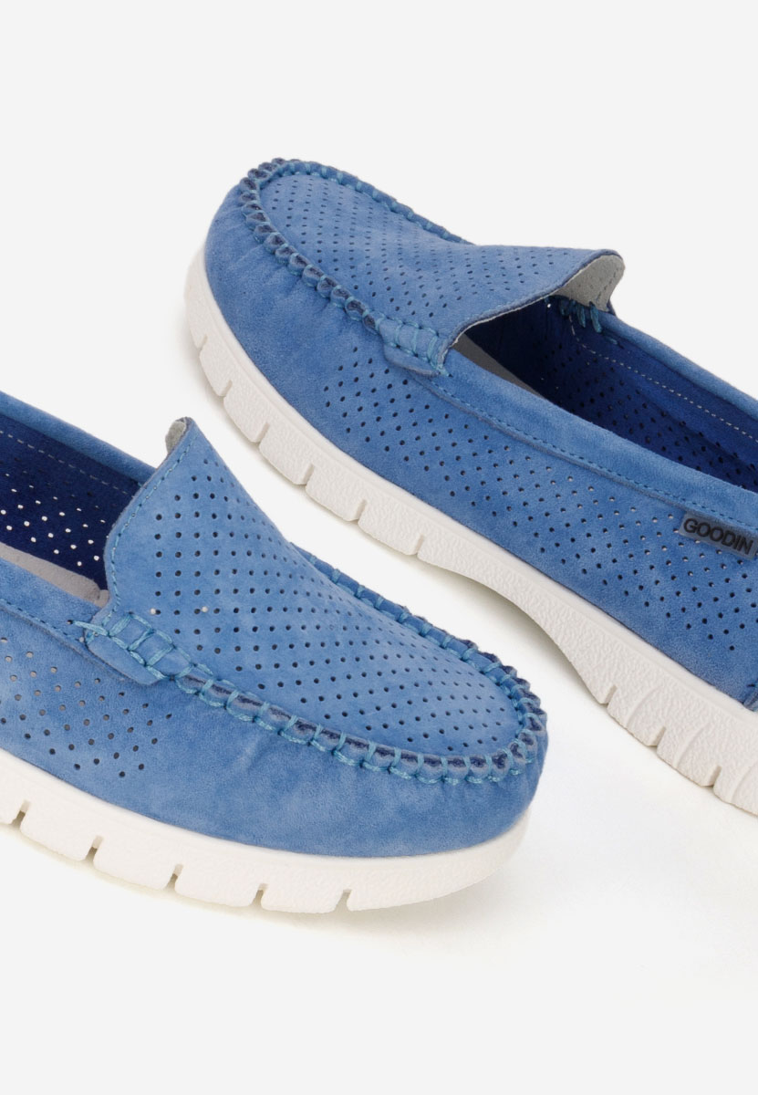 Mokasinke od prirodne kože Irsaia plavi