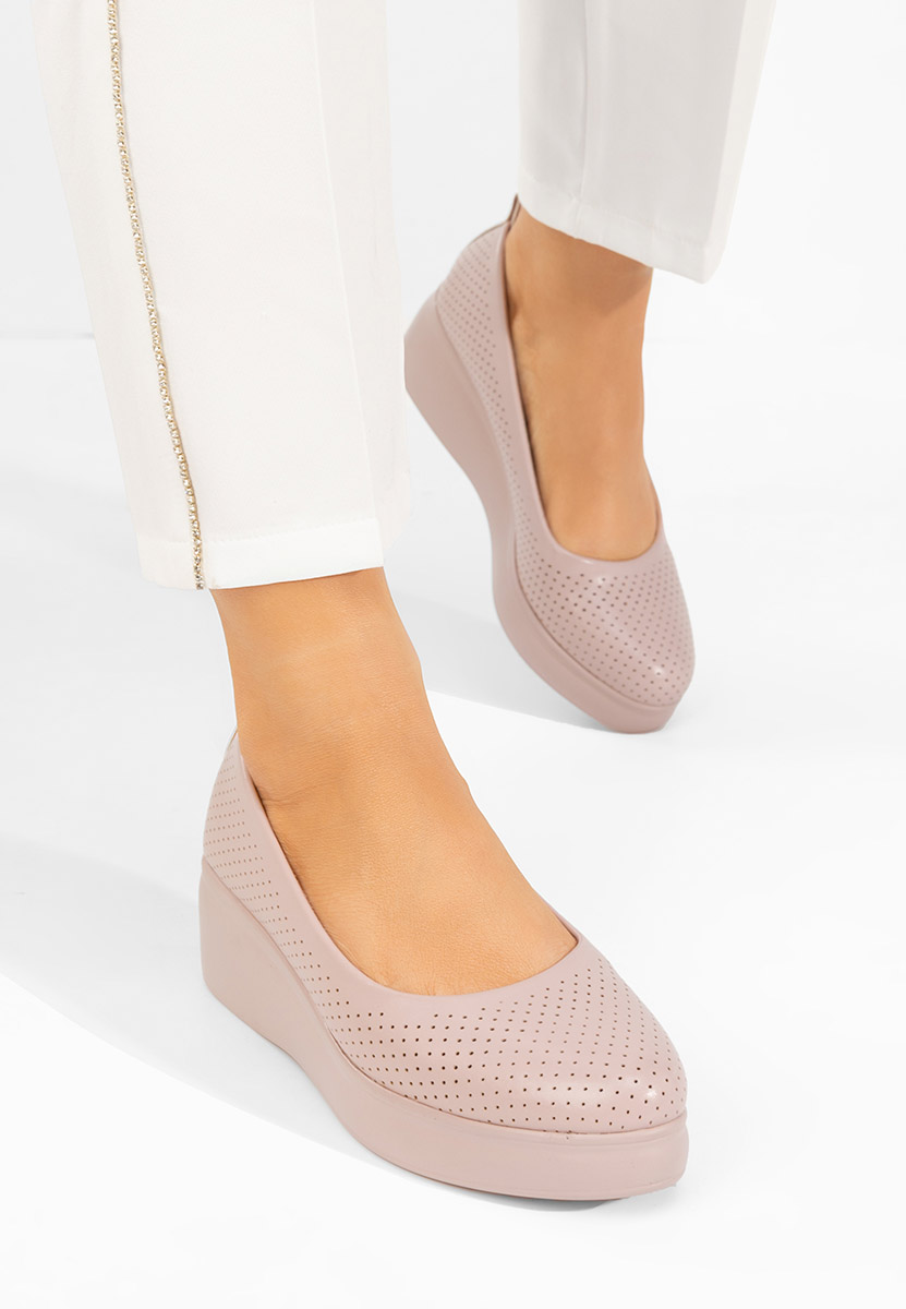 Cipele s platformom Danetia ružičasto