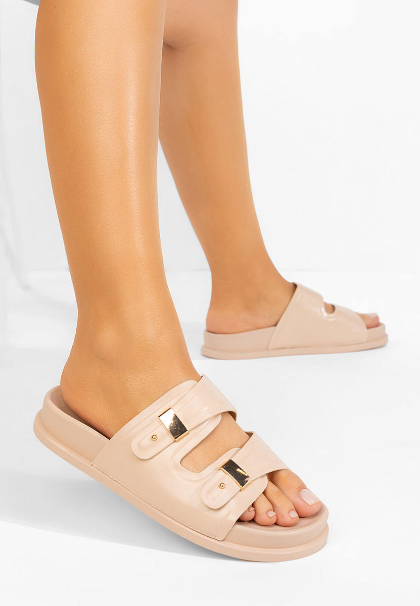 Papuče s platformom Carmenta bež