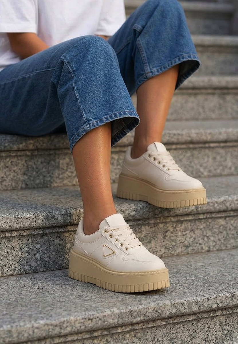 Tenisice sa platformom Madaline bež