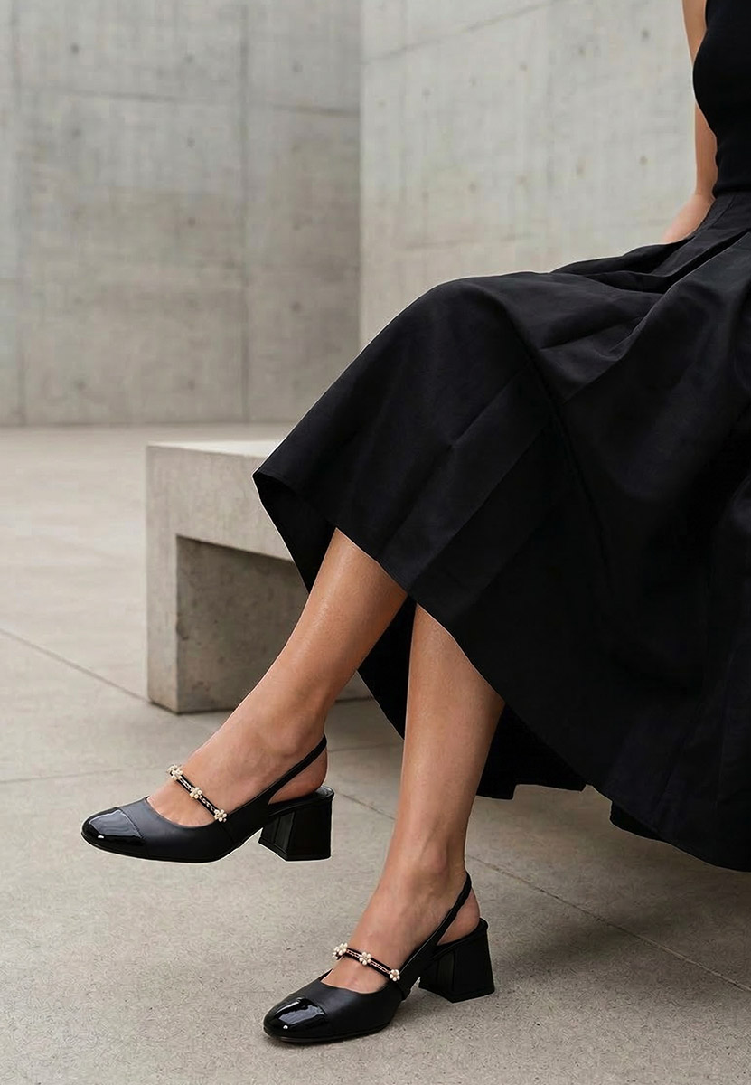 Cipele na srednje visoku petu Paecia crno