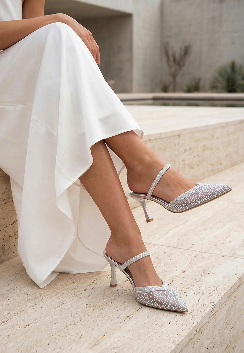 Štikle Rosalya srebrno