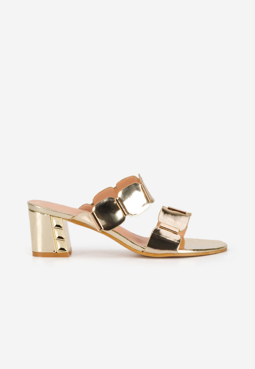 Papuče na petu Raniela zlatno