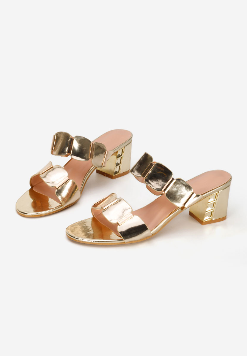 Papuče na petu Raniela zlatno