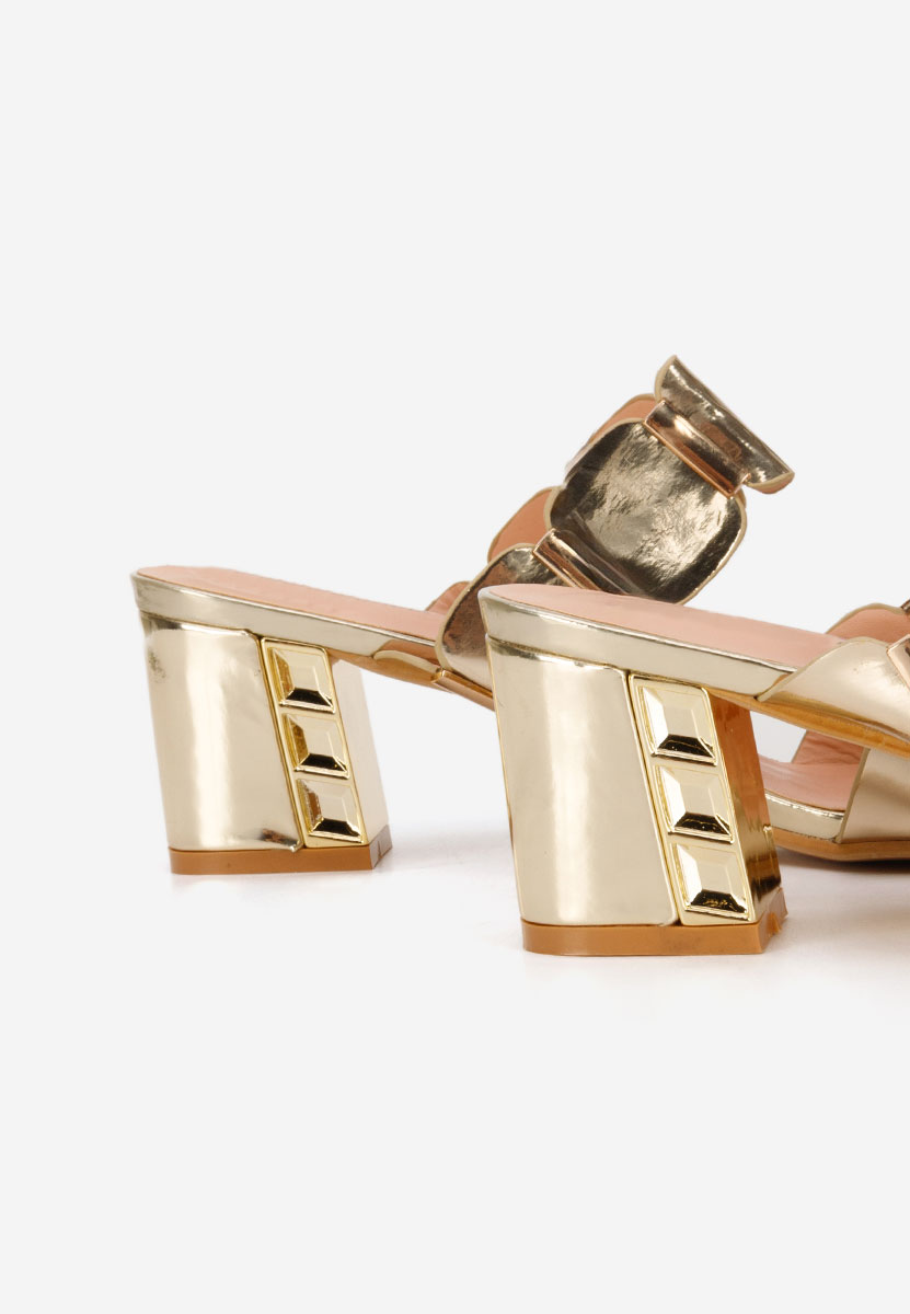 Papuče na petu Raniela zlatno